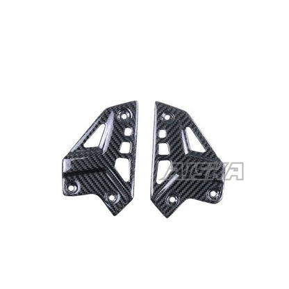 AISKA 3K Dry Carbon Fiber Motorcycle Accessories Rear Heel Guards Rearset Foot Peg Plates for Kawasaki Z900 2017 2018 2019
