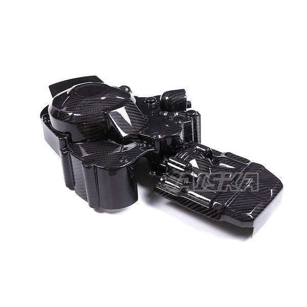 AISKA 100% 3K Dry Carbon Fiber Motorcycle Accessories Engine Cover Protection Cover for Yamaha MT09 FZ09 2017-2020
