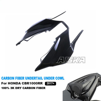 AISKA 3K Dry Carbon Fiber Motorcycle Rear Seat Under Tail Under Cowl Fairing for Honda CBR1000RR 2017-2024