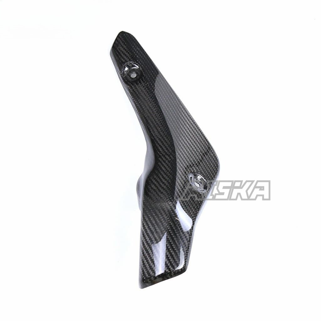 AISKA Dry Carbon Fiber Accessories Kits Motorcycle Exhaust Pipe Heat Shield Cover Guard Fairing for Yamaha MT10 2022 2023 2024