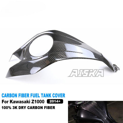 AISKA 3K Dry Carbon Fiber Motorcycle Accessories Body Kit Fairings Kits Fuel Gas Tank Cover for Kawasaki Z1000 2014+