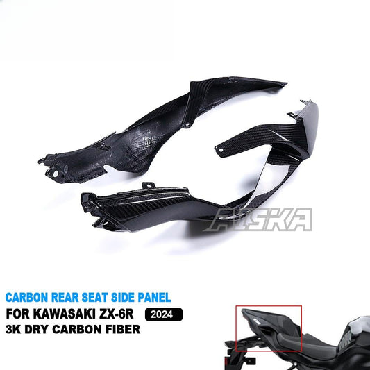 AISKA Ninja ZX-6R 2024 Fairings Motorcycle Full Dry Carbon Fiber Rear Tail Seat Side Panel Fairing for Kawasaki Ninja ZX-6R 2019-2024