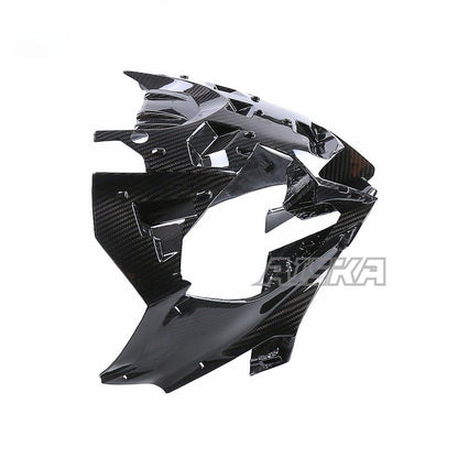 AISKA 100% Dry Carbon Fiber R3 Fairing Motorcycle Front Nose Upper Headlight Fairing for Yamaha R3 2022 2023 2024