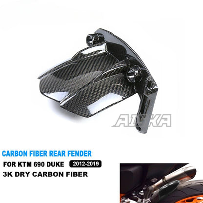 AISKA 690 Duke 3K Dry Carbon Fiber Body Parts Accessories Fairings Motorcycle Rear Fender Hugger for KTM 690 Duke 2012-2019