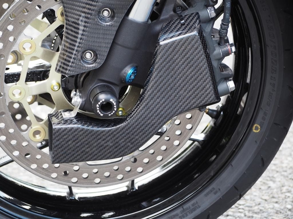 AISKA 3K Dry Carbon Fiber Motorcycle Front Brake Disk Cooler Air Duct for Yamaha R1 R1M 2020-2025