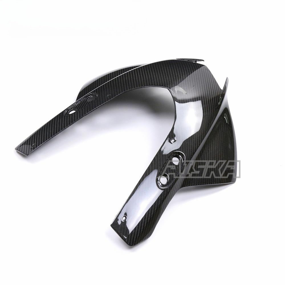 AISKA Motorcycle Carbon Fiber Front Headlight Fairing Panel Cover Nose Shell Housing Cowl for Yamaha R3 2022 2023 2024