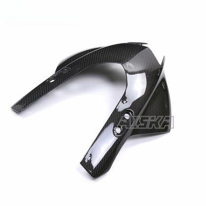 AISKA Motorcycle Carbon Fiber Front Headlight Fairing Panel Cover Nose Shell Housing Cowl for Yamaha R3 2022 2023 2024