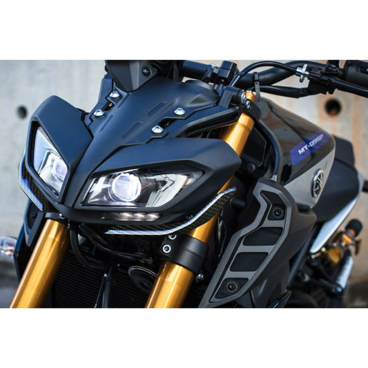AISKA 3k Carbon Fiber Motorcycle Headlight Cover Bracket Shell Headlight Cover Fairing for Yamaha MT09 FZ09 2014-2020