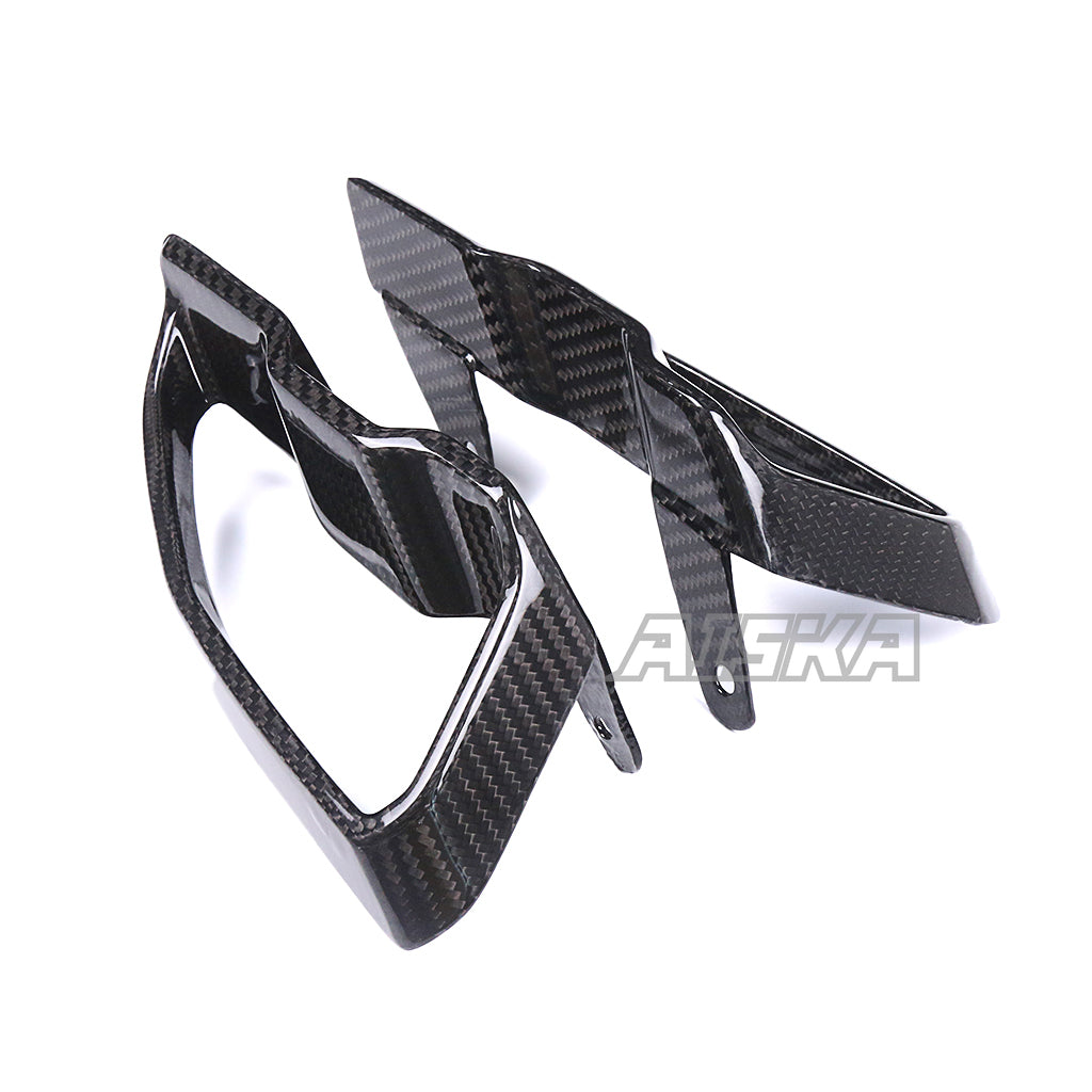 AISKA Dry Carbon Fiber Motorcycle Front Air Intakes Cover for Yamaha MT10 FZ10 2016-2021 2018 2019