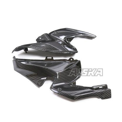 AISKA 3K Dry Carbon Fiber Motorcycle Accessories Fuel Tank Front Upper Side Inner Panel Fairing for Kawasaki Z900 2020-2024