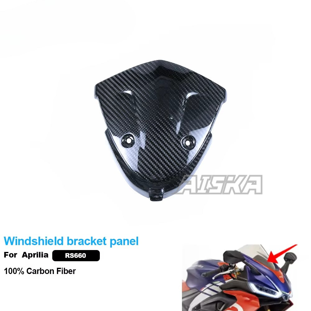 AISKA 100% 3K Carbon Fiber Motorcycle Windscreen Windshield Accessories Windshield Bracket Panel for Aprilia RS6a60 2021+