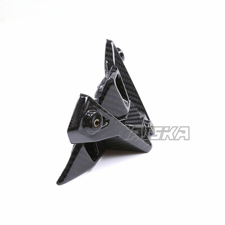 AISKA 100% 3K Full Carbon Fiber Twill Weave Motorcycle Front Windshield Holder Bracket Kits for BMW S1000R M1000R 2021-2025