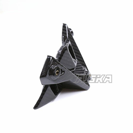 AISKA 100% 3K Full Carbon Fiber Twill Weave Motorcycle Front Windshield Holder Bracket Kits for BMW S1000R M1000R 2021-2025