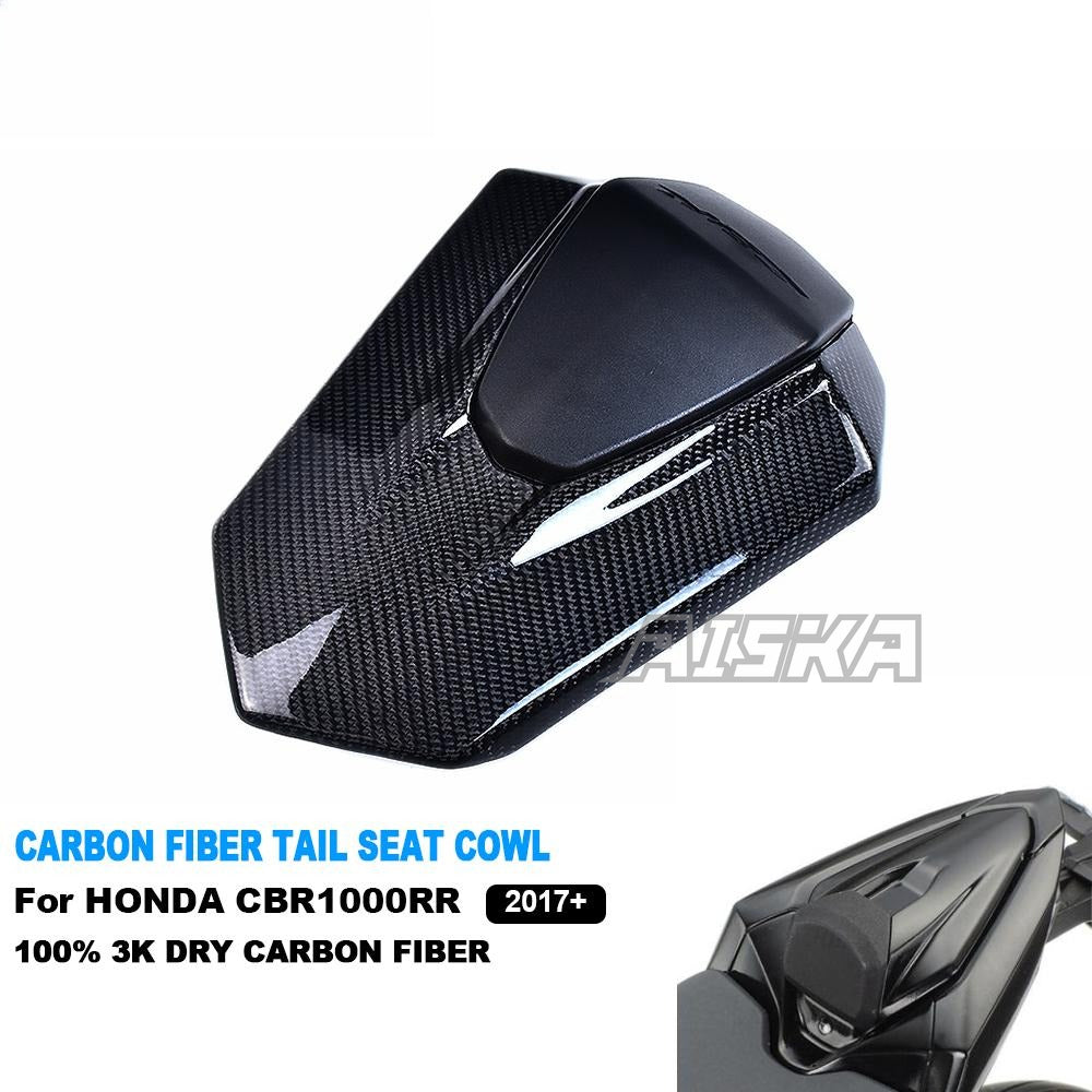 AISKA Dry Carbon Fiber Motorcycle Rear Tail Passenger Pillion Seat Cover Cowl Fairing for Honda CBR1000RR 2017-2024