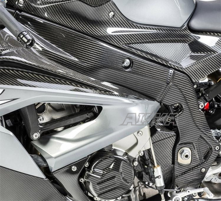 AISKA Pre-preg 3K Carbon Fiber Frame Fairings Motorcycle Body Frame Cover for BMW S1000RR 2015-2018