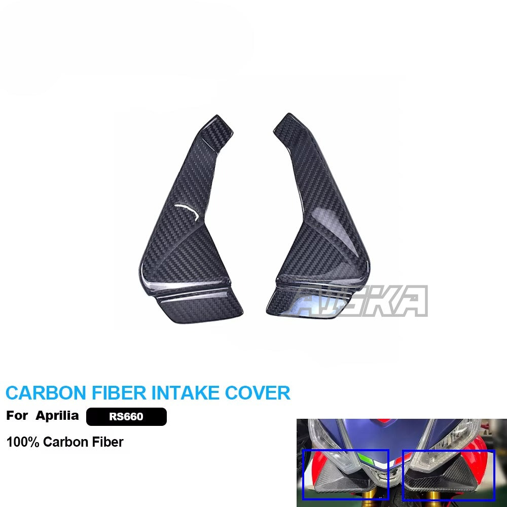AISKA 3K 3*3 Carbon Fiber Motorcycle Fairing Intake Cover for Aprilia RS660 2021+