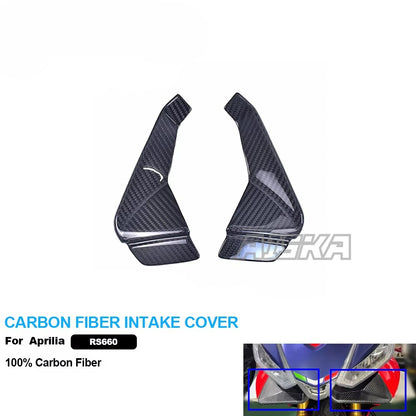 AISKA 3K 3*3 Carbon Fiber Motorcycle Fairing Intake Cover for Aprilia RS660 2021+