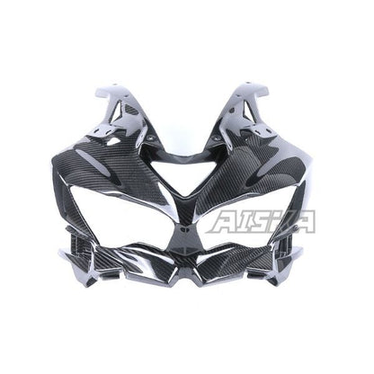 AISKA 3K Dry Carbon Fiber Front Headlight Fairing for Kawasaki Ninja ZX-25R 2020-2024 Motorcycle Accessories