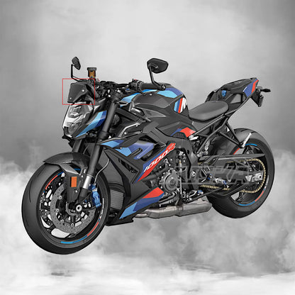 AISKA 3K Full Pre-Preg Carbon Fiber Twill Weave Motorcycle Front Windscreen Holder Bracket for BMW S1000R M1000R 2021-2025