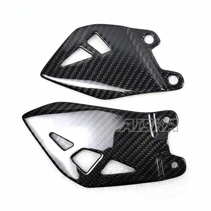 AISKA Dry Carbon Fiber Motorcycle Accessories for Kawasaki ZX10R ZX-10R 2016-2020 Rearset Plate Foot Peg Protector Heel Fairing