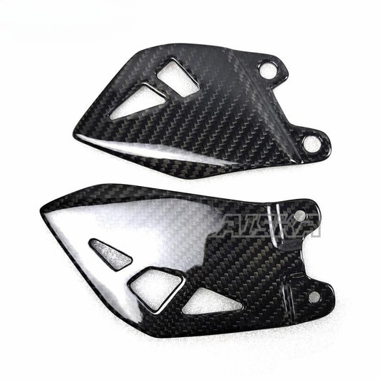 AISKA Dry Carbon Fiber Motorcycle Accessories for Kawasaki ZX10R ZX-10R 2016-2020 Rearset Plate Foot Peg Protector Heel Fairing