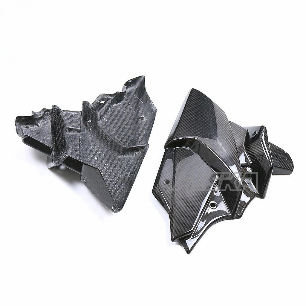 AISKA Carbon Fiber Motorcycle Lower Engine Spoiler Fairing Guards Under Tray Fairing Belly Pan for Yamaha MT09 FZ09 2021-2023