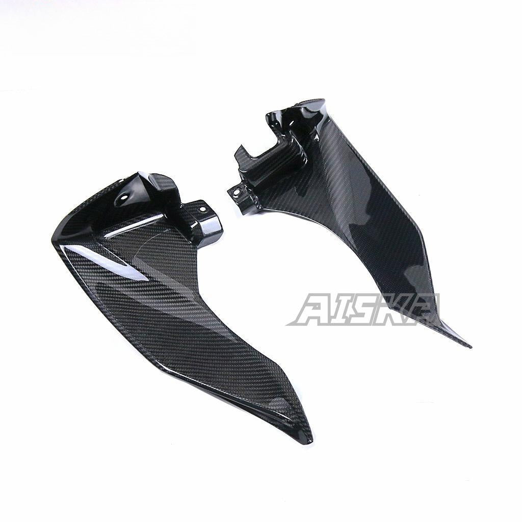 AISKA Carbon Fiber Dashboard Air Intake Cover Fairing Motorcycle Dashboard Side Panels for Yamaha R1 2020-2025