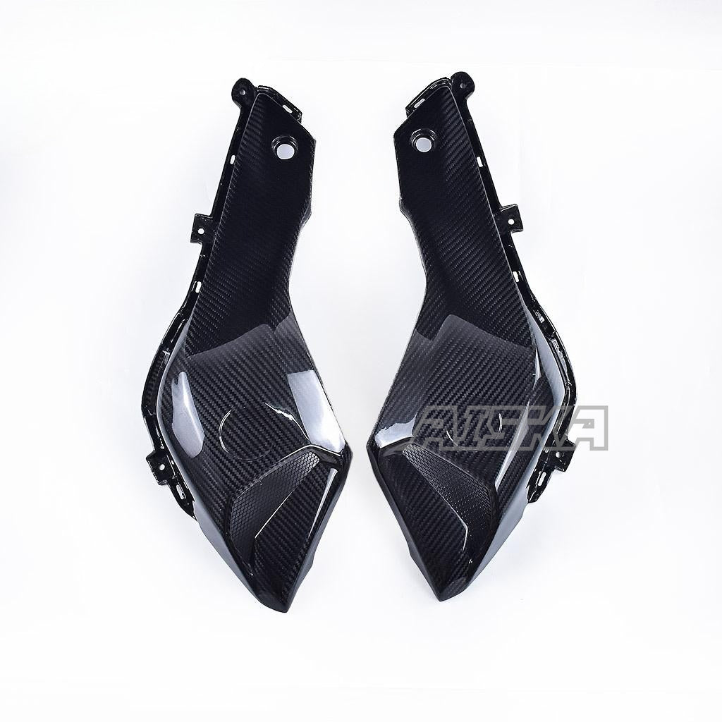 AISKA 100% Dry Carbon Fiber Motorcycle Fairings Upper Side Air Intake Panels Protection Covers for Yamaha MT07 MT-07 2014-2017