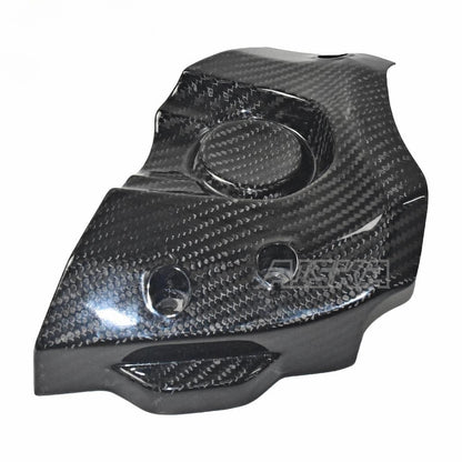 AISKA Motorcycle Carbon Fiber Engine Cover Front Chain Case Guard Cover Sprocket Fairing for Yamaha MT07 FZ07 2018-2022