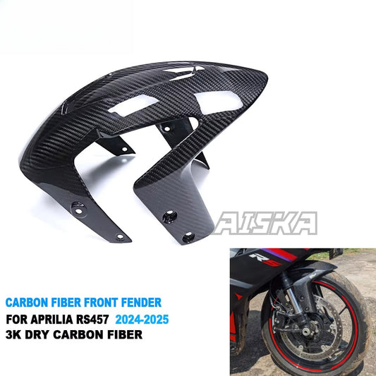 AISKA New Arrival 100% 3K Prepreg Carbon Fiber Front Fender Hugger for Aprilia RS457 2024 2025