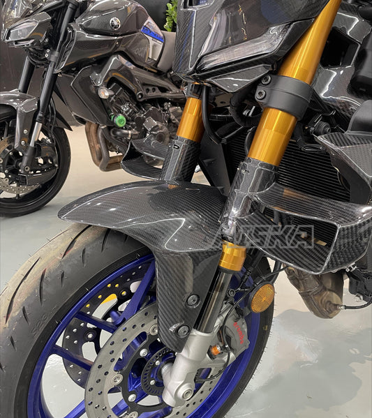 AISKA 100% 3K Dry Carbon Fiber Motorcycle Front Fender for Yamaha MT09 FZ09 2024-2025