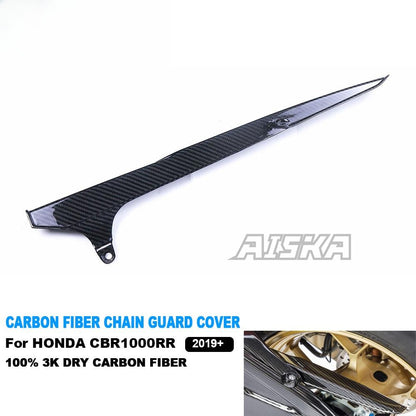 AISKA 100% 3K Full Dry Carbon Fiber Motorcycle Rear Chain Guard Mud Cover Fairing Cowl for Honda CBR1000RR 2019-2024