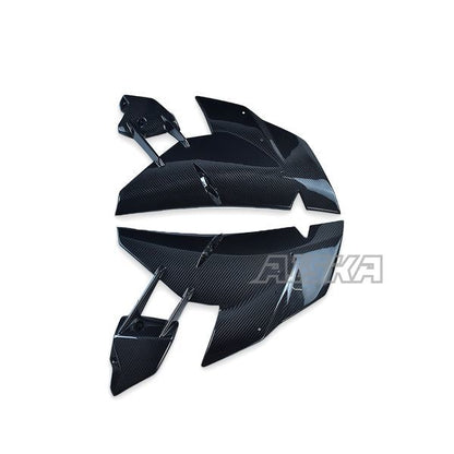 AISKA Full 3K Dry Carbon Fiber Motorcycle Front Upper Side Panel Fairings for Kawasaki Ninja H2 H2R 2015-2024