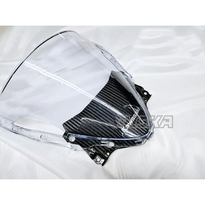 AISKA 3K Dry Carbon Fiber Motorcycle Dash Cluster Speedometer Cover Cowl for Kawasaki Ninja ZX-6R 2019-2024