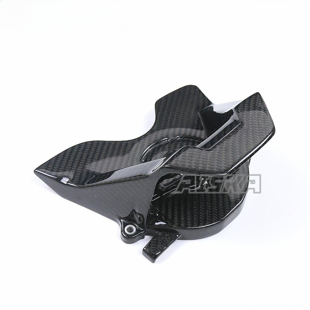 AISKA Dry Carbon Fiber Sprocket Cover Motorcycle Chain Guard Protector for Honda CB650F CBR650F 2014-2018 CB650R CBR650R 2019+