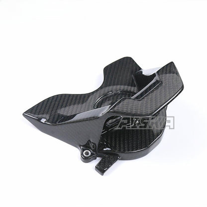 AISKA Dry Carbon Fiber Sprocket Cover Motorcycle Chain Guard Protector for Honda CB650F CBR650F 2014-2018 CB650R CBR650R 2019+
