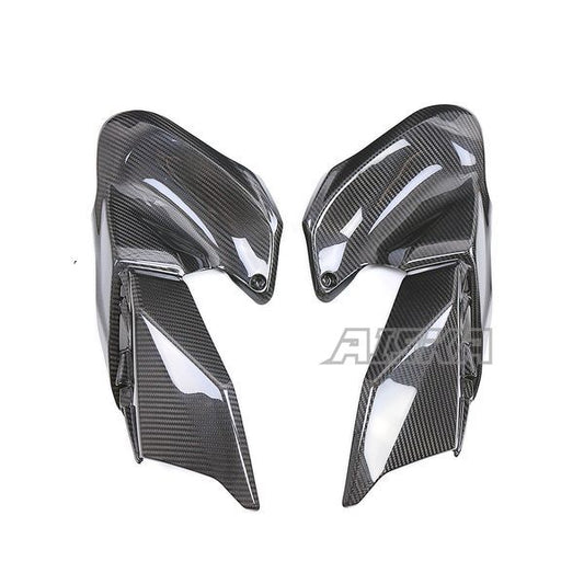AISKA 3K Dry Carbon Fiber Motorcycle Front Fuel Tank Side Panels Plate Fairing for Kawasaki Z900 2020-2024