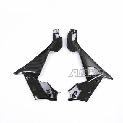 AISKA R3 Motorcycle Carbon Fiber Side Panels Front Inner Lining Panel Instrument Side Panel for Yamaha R3 2022 2023 2024