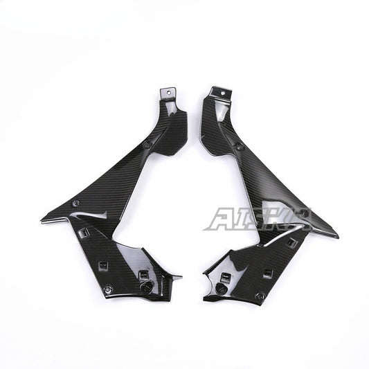 AISKA R3 Motorcycle Carbon Fiber Side Panels Front Inner Lining Panel Instrument Side Panel for Yamaha R3 2022 2023 2024