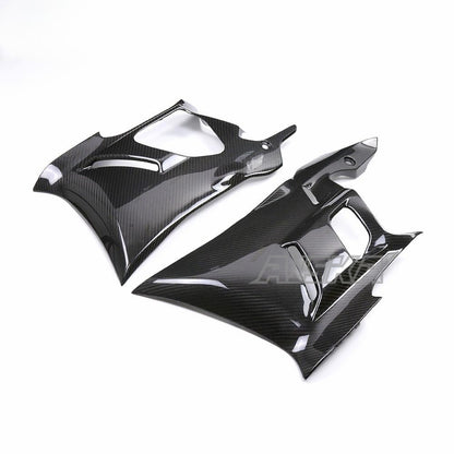 AISKA Motorcycle Carbon Fibre Belly Pan 3K Full Carbon Fiber Lower Belly Pan Side Panels for Yamaha YZF-R3 YZF R3 2022 2023 2024