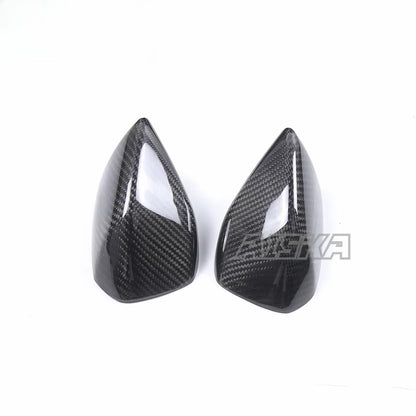 AISKA Twill Weave 3K 3*3 Carbon Fiber Motorcycle Accessories Rearview Mirror Cover for Aprilia RSV4  2021+