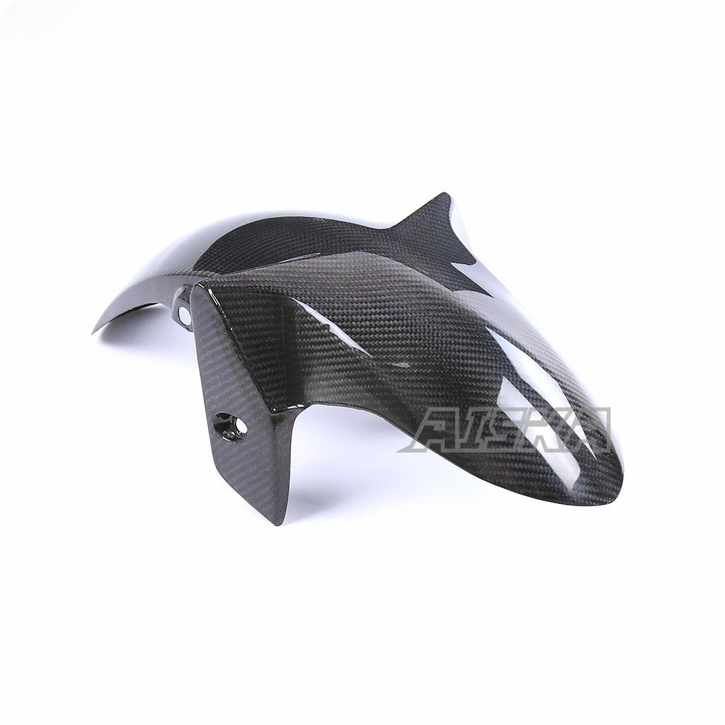 AISKA Twill Weave Carbon Fiber Fender Motorcycle Front Wheel Hugger Fender Mudguard for Yamaha YZF R3 2015 2016 2017 2018