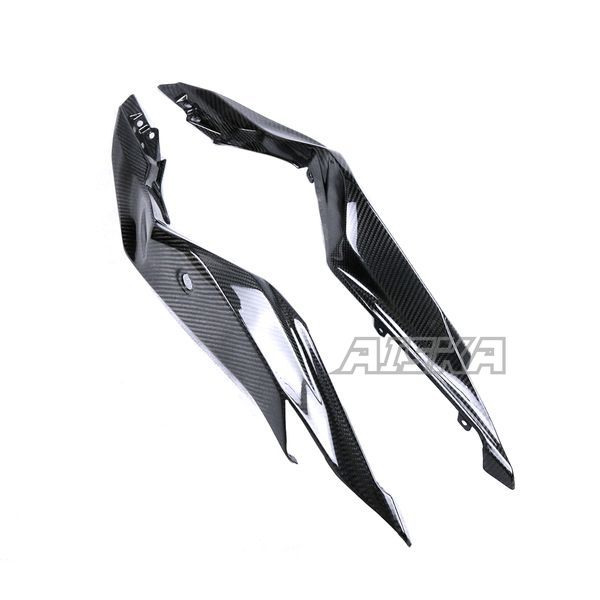 AISKA 3K Dry Carbon Fiber Motorcycle Rear Tail Seat Side Panel Cover Fairing for Kawasaki Ninja ZX-25R 2020-2024