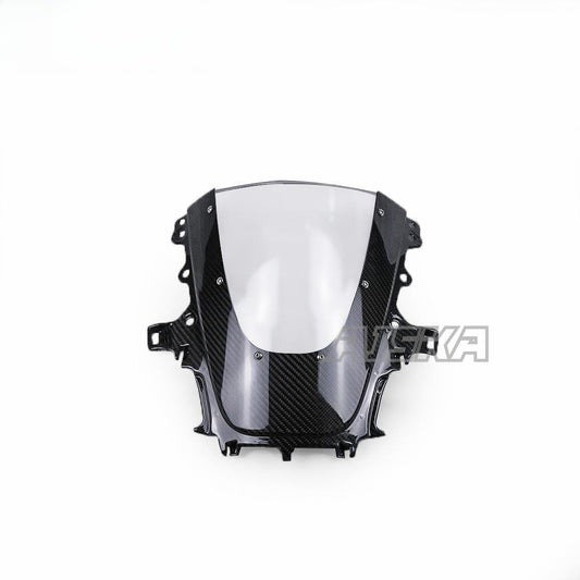 AISKA Full Carbon Fiber Wind Deflectors Motorcycle Front Windshield Windscreen Deflector for Yamaha R1 2020-2024