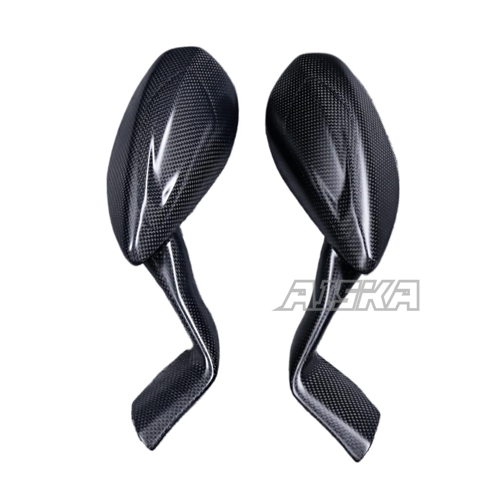 AISKA 100% 3K Full Dry Carbon Fiber Motorcycle Rearview Mirrors Cover for Ducati Panigale V4 V4S 2025