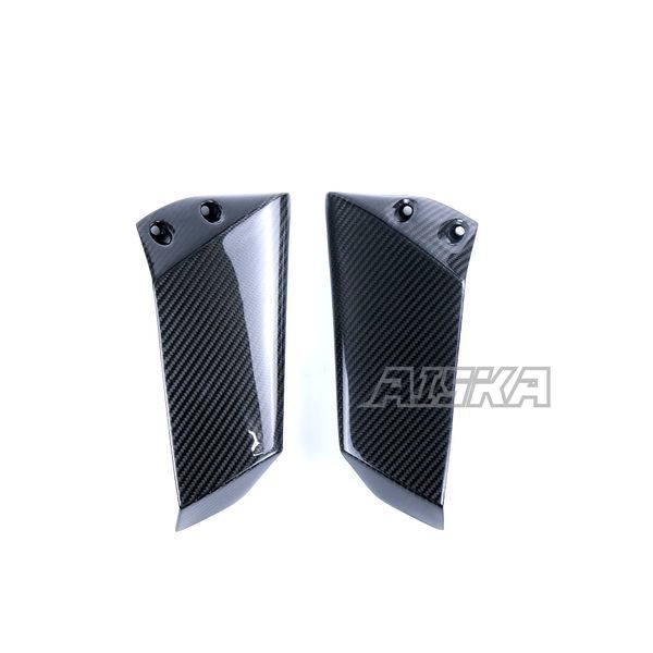 AISKA Full 3K Dry Carbon Fiber Aerodynamic Wing Spoiler Motorcycle Upper Fairing Winglets for Kawasaki Ninja H2 H2R 2015-2024