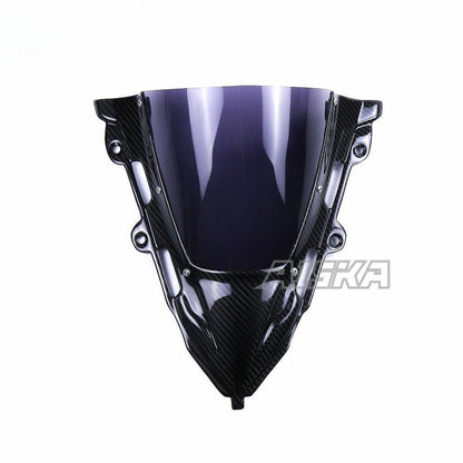 AISKA Dry Carbon Fiber Motorcycle Front Screen Windshield Fairing Windshield for Honda CB650F CBR650F 2014 2015 2016 2017 2018