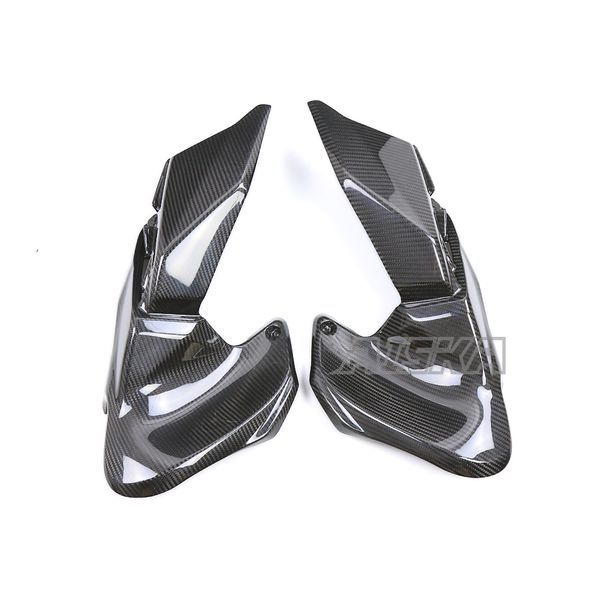AISKA 3K Dry Carbon Fiber Motorcycle Front Fuel Tank Side Panels Plate Fairing for Kawasaki Z900 2020-2024