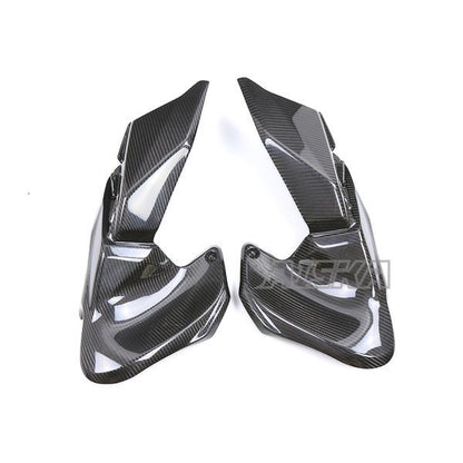 AISKA 3K Dry Carbon Fiber Motorcycle Front Fuel Tank Side Panels Plate Fairing for Kawasaki Z900 2020-2024