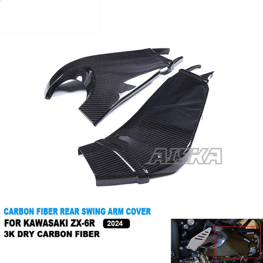 AISKA Ninja ZX-6R Fairings Motorcycle Full Dry Carbon Fiber Rear Swingarm Cover Fairing for Kawasaki Ninja ZX-6R 2024